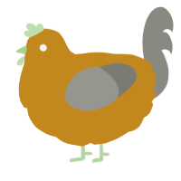 A ochre and ash chicken