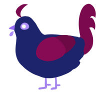 A navy and wine chicken