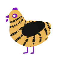 (unnamed), a honey and black chicken with a bar pattern