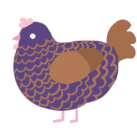 (unnamed), a overcast and brown chicken with a lace pattern