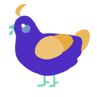 A indigo and honey chicken
