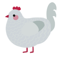 A mist and silver chicken with a lace pattern