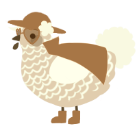 A silver and white chicken with a lace pattern