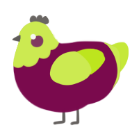 A wine and lime chicken with a head pattern