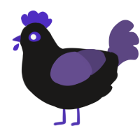 A sable and overcast chicken