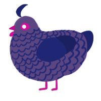 A overcast and navy chicken with a lace pattern