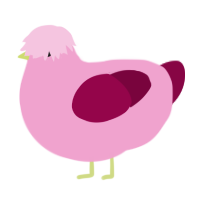 thyroid, a pink and maroon chicken