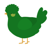 A leaf chicken