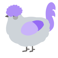 A mist and lilac chicken