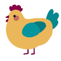 A honey and teal chicken