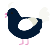 A tumblr and white chicken