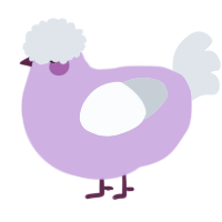 A orchid and silver chicken