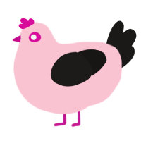 Pink Floyd, a rose and sable chicken