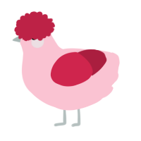 A rose and crimson chicken