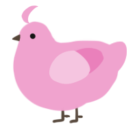 Peep, a pink chicken
