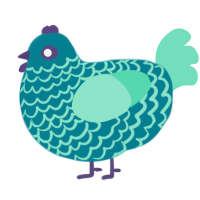 lunch, a sea and mint chicken with a lace pattern
