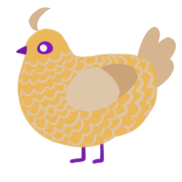 (unnamed), a honey and beige chicken with a lace pattern