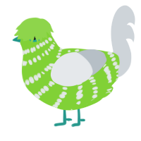 (unnamed), a grass and mist chicken with a bar pattern