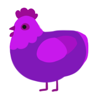 (unnamed), a violet and amethyst chicken with a head pattern