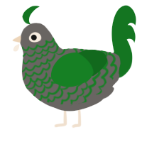Pants, a grey and leaf chicken with a lace pattern