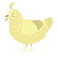 Safety Feature, a lavender and lilac chicken with a half-lace pattern