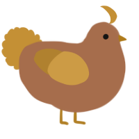 A brown and gold chicken