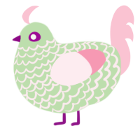 (unnamed), a gluppy and rose chicken with a lace pattern