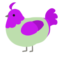 (unnamed), a gluppy and amethyst chicken with a head pattern