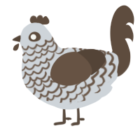 A mist and bark chicken with a lace pattern