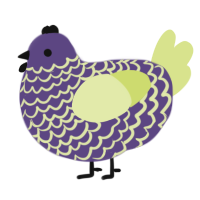 (unnamed), a overcast and lemon chicken with a lace pattern