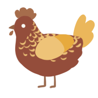 A russet and honey chicken with a half-lace pattern