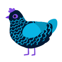 Dank Ocean, a tumblr and cerulean chicken with a lace pattern