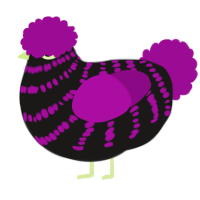 A sable and plum chicken with a bar pattern