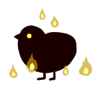 Sweet Child of Kos, a black chicken
