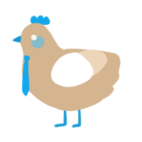 A beige and cream chicken