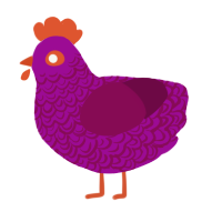 (unnamed), a plum and wine chicken with a double-lace pattern