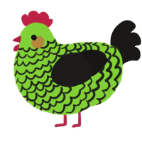 (unnamed), a grass and sable chicken with a lace pattern