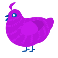 William Afton, a amethyst chicken with a bar pattern