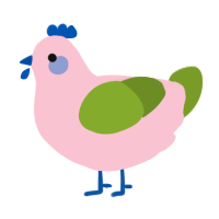 A rose and chartreuse chicken