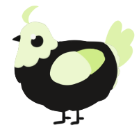 A sable and apple chicken with a head pattern
