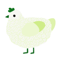 Gypsophila, a white and apple chicken with a double-lace pattern