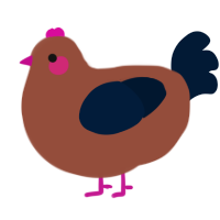 A russet and tumblr chicken