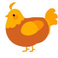 Pork Soda, a brown and ochre chicken with a head pattern