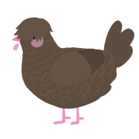A bark chicken with a lace pattern