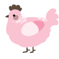 A rose chicken with a neck-speckle pattern