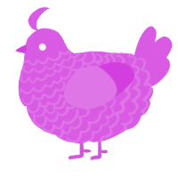 A orchid chicken with a lace pattern