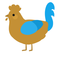 (unnamed), a gold and sky chicken