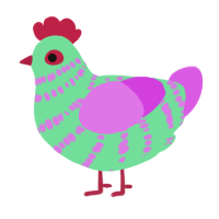 (unnamed), a spring and orchid chicken with a bar pattern