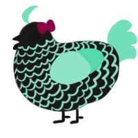 2017 Symphony Miku, a sable and mint chicken with a lace pattern