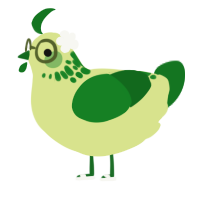 A lemon and leaf chicken with a neck-speckle pattern
